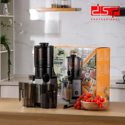 DSP Juicer with Juice-Pulp Separation, Dual Blade Head, Stainless Steel Fruit Juice Press
