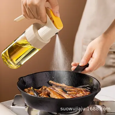 Cam Mutfak Ev Kullanımı Havalı Fritöz Yağ Spreyleyici Şişesi Yemeklik Yağ Sprey Şişesi Atomizer Mist Yağ Kabı - 5