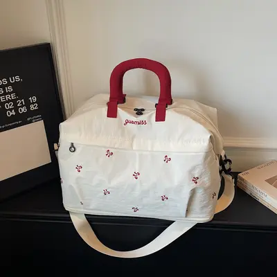 Women's Portable Short Trip Travel Bag 2026 New Trendy Fashion Outdoor Storage Luggage Bag Large Capacity Crossbody Fitness Bag - 8