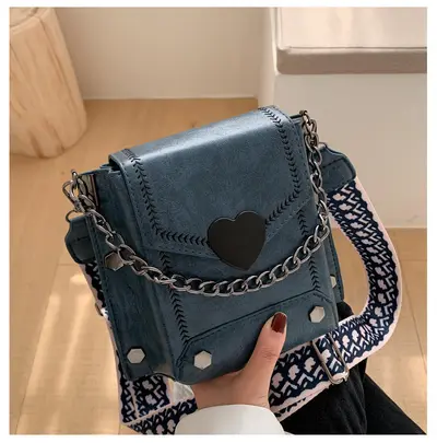 Kleine Vintage-Tasche für fettige Haut, doppelschichtige Großraum-Handytasche, Münzbörse, modische vielseitige Grenzüberschreitungs-kleine Tasche, Umhängetasche. - 8
