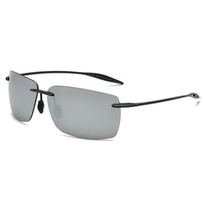 Men's Polarized Sunglasses, Frameless TR90, UV Protection - 10