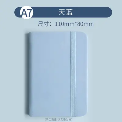 Mini A7 Pocket Notebook with Thick Leather Cover, Waterproof Portable Notebook - 10