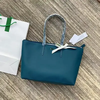 French crocodile skin handbag for women, large, fashionable, versatile hand bag, wide capacity solid color shoulder bag, elegant, suitable for daily use bag. - 10