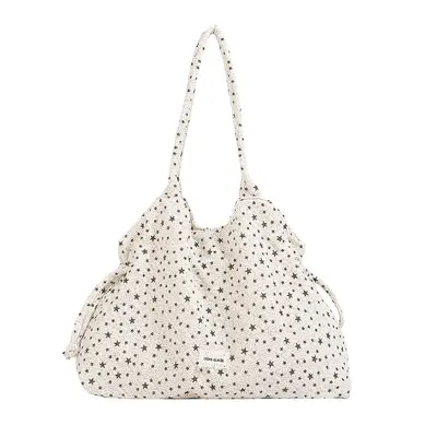 Large Pink Star Canvas Tote Bag - 8