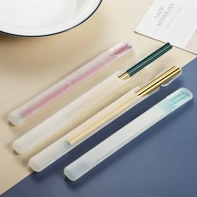Chopstick box 304 stainless steel straws straw box creative outdoor travel portable wooden straws one person one stick - 5