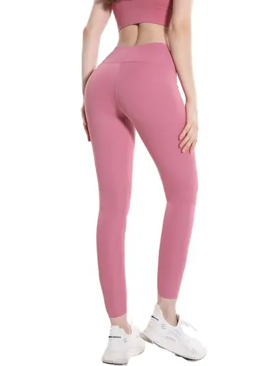 Nahtlose Slim-Fit Yogahose mit hoher Taille, schnelltrocknend, Po-Lift