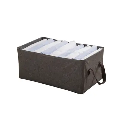 Clothing storage box with steel frame, foldable fabric