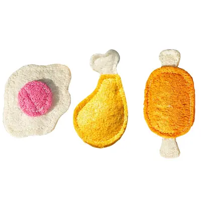 Natural Luffa Cat Toy with Catnip, Teeth Cleaning Chew Toy - 6