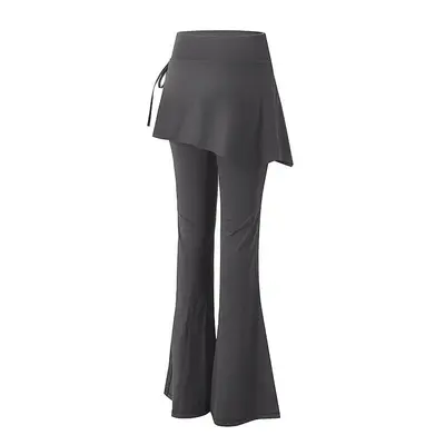 Damen Yoga- und Laufhose mit hoher Taille und Schlaghosen-Schnitt - 8