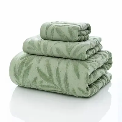 凹凸浮雕割绒提花浴巾外贸跨境全棉方巾毛巾浴巾套装 bath towel - 8
