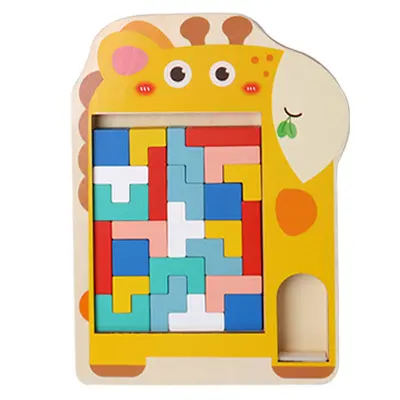 Çocuk 3D Tetris Yapı Blokları Puzzle, Düşünme Becerisi Eğitim Oyuncağı 4+ Yaş - 10