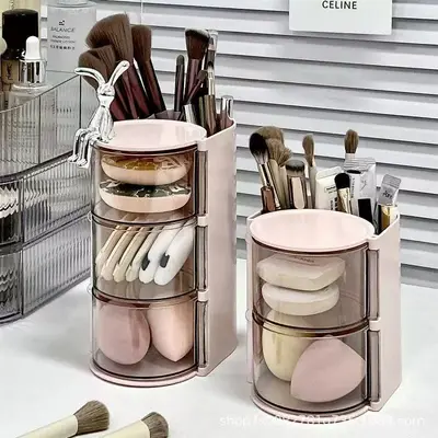 Drehbarer Kosmetik-Organizer mit Staubschutz