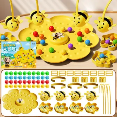 Little Bee Pick Beans Educational Board Game for Kids, Attention Training - 10