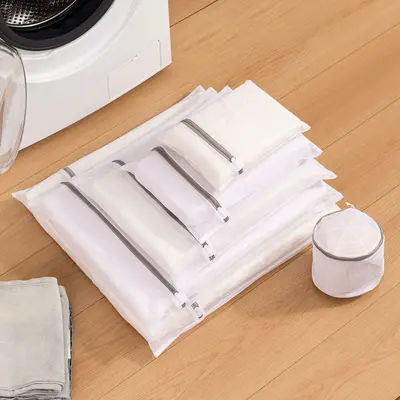 Fabrika 60 gram kalın çamaşır torbası ince ve kalın ağ çamaşır makinesi ev kullanımı iç çamaşır sütyen koruma yıkama torbası toptan