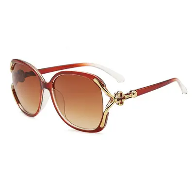Große Sonnenbrille mit Kleeblatt-Design im koreanischen Stil - 11