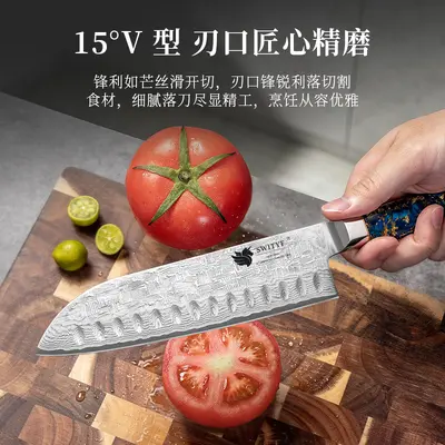 Yangjiang Şam bıçağı VG10 çelik, reçine sap, bıçak seti