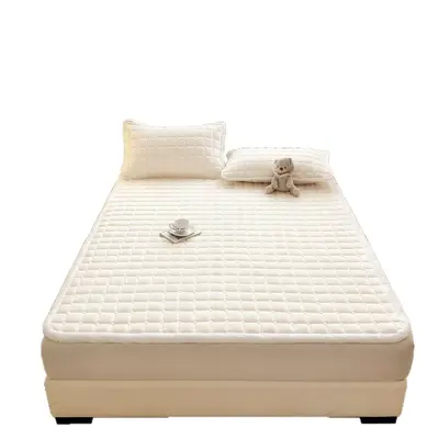 Solid Color Fleece Mattress Pad, Thickened, Class A