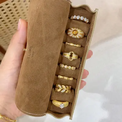 Kadınlar için Vintage Stil S925 Gümüş Zirkon Fırçalanmış Yüzük, Retro Niş Üst Düzey Hafif Lüks Çok Yönlü Açık Yüzük Yeni.