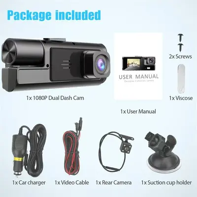 跨境新款高清夜视WiFi行车记录仪三录3镜头 carDVR 3camera lens