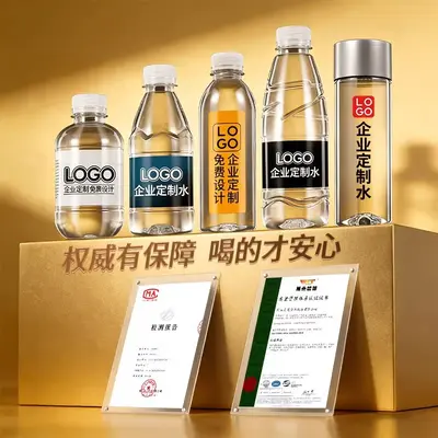 Corporate Logo Mineral Water, Small Bottles, Event Case - 4