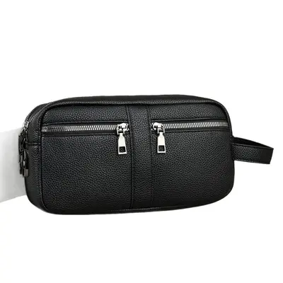 Men's Clutch Bag, Large Capacity, Multi-Compartment, PU Leather - 6