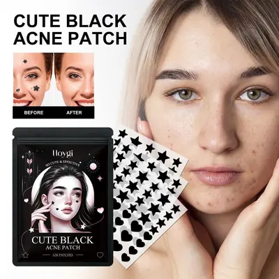 Hoygi Cute Black Acne Patches Spot Blackhead Pimple Fade Acne Balancing Tone Acne Stickers