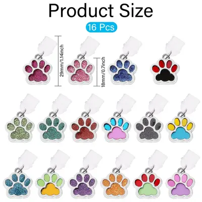 16个组合USB-c防尘塞 Kawaii Dust Plug Charm，珐琅彩猫爪新款