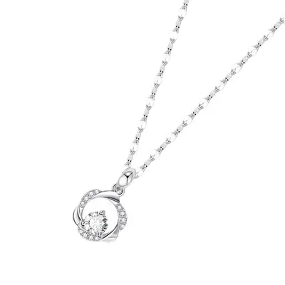 S999 Silber Möbius Anhänger Schlüsselbein Kette Damen - 6