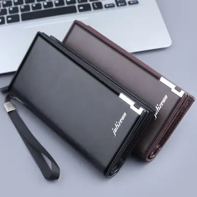 Men's Long Zip Wallet with Phone Compartment, Large Capacity - 5