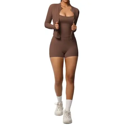 Breathable Sling Yoga Outfit Set, 3-Piece for Women - 6