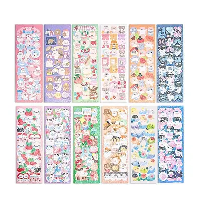 200 Non-Repeating Holographic Sticker Set, Korean-Style Cute Sticker Pack