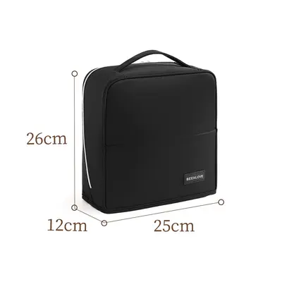 Upright cosmetic organizer bag, large capacity, compartments, travel - 10