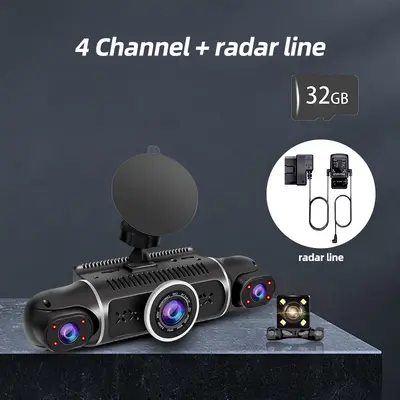 4-Channel 1080P HD Dash Cam with Phone Connectivity and 24H Parking Monitoring - 9