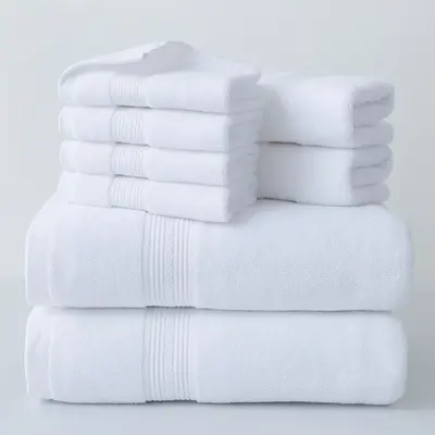 Handtuchset 3-teilig oder 6-teilig mit Kanteneinfassung - 10