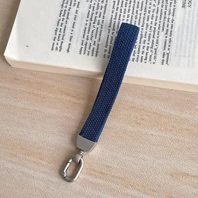 Braided Nylon Phone Chain with Elastic Wrist Strap, Short Keychain, Anti-Lost - 9