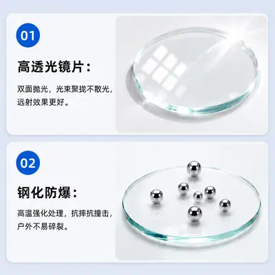 Manufacturer ultra white flashlight glass lens laser CNC cut tempered glass lens high transparent round glass