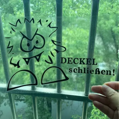 Wasserdichter abziehbarer Toilettendeckel-Dekoraufkleber, AL2766