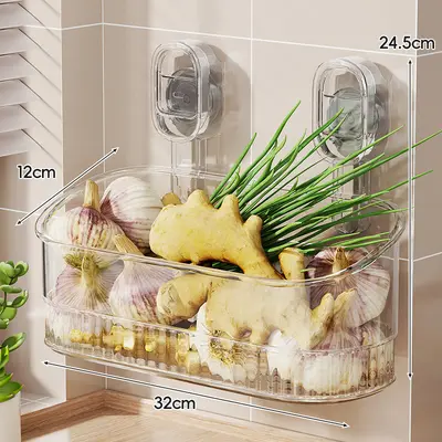 Kitchen wall storage rack, multifunctional, no-drill mounting - 8