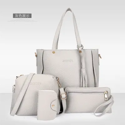 Tassel Mother-and-Child Bag Set, 4 Pieces, Large Capacity - 3