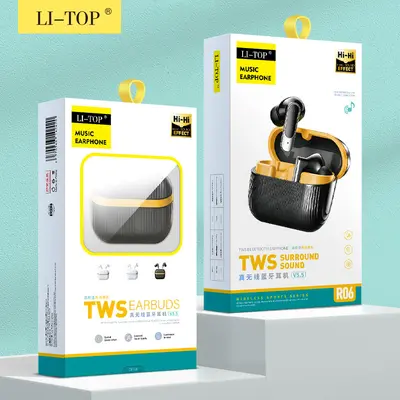 Lǐ Tuò R06 Kablosuz Bluetooth 5.5 Uyumlu Telefon Kararlı Giyim Kristal Net Surround Ses Uzun Bekleme Süresi TWS Kulaklık - 2