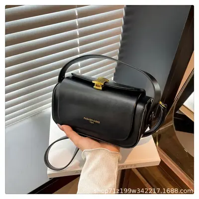 Retro Box Bag, Single Shoulder and Crossbody, Light Luxury Look - 7
