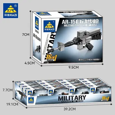 Kaizhi Uyumlu Lego Erkek Çocuk Blok Mini Pubg 16'da 1 Mauser 98K Blok Tabanca Modeli Montaj Oyuncak - 2