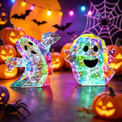 Glowing Short-Arm Ghost Night Light for Halloween and Easter Party Decoration