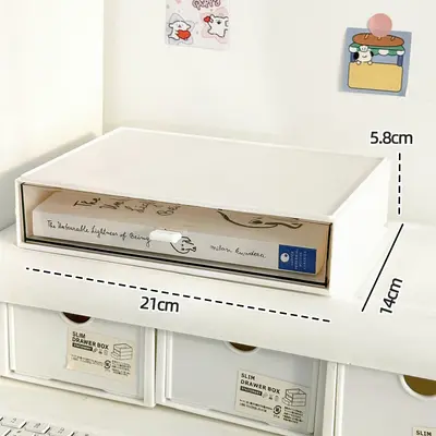 Plastic desktop storage box cosmetics stackable jewelry organizer - 7
