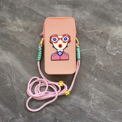 Silikon-Handytasche, Cartoon-Umhängetasche, tragbare Geldbörse, niedliche Mini-Schultertasche für Schülerinnen, Stress-Relief-Bubble-Tasche - 7