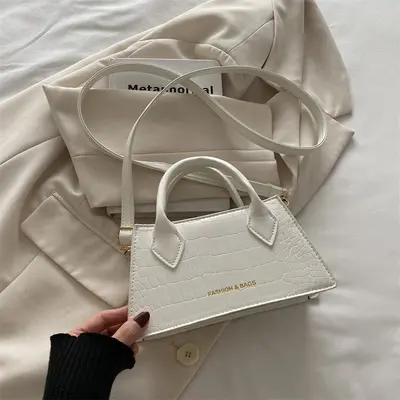 Women's Small Square Bag, Minimalist Design with Shoulder and Crossbody Strap - 8