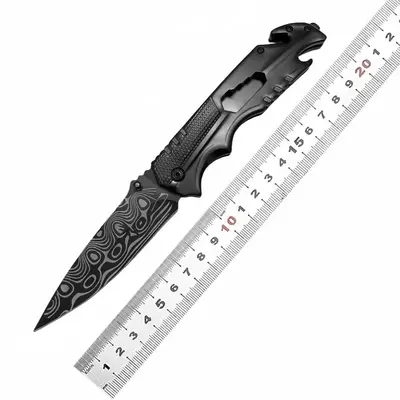 Klappmesser ohne Sperre, multifunktional, tragbar mit Glasbrecher - 12