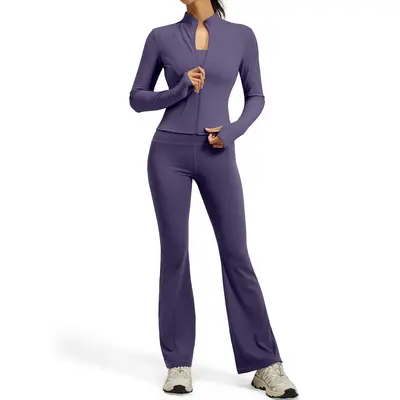 Women's Yoga Set, Nude-Feel and Slimming Fit - 5