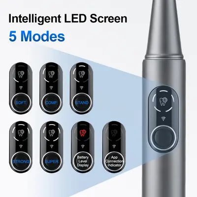 超声波洁牙器便携电动洗牙器5种模式可视超声波洁牙器去除牙结石