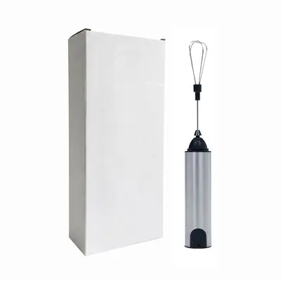 USB Rechargeable Stainless Steel Milk Frother Multifunctional Coffee Latte Art Milk Cap Machine with Cover Electric Milk Foam Maker - 12